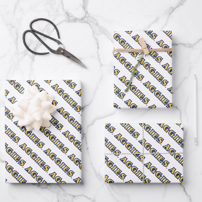 NCA&T State University | Aggies Wordmark Wrapping Paper Sheet (Front)