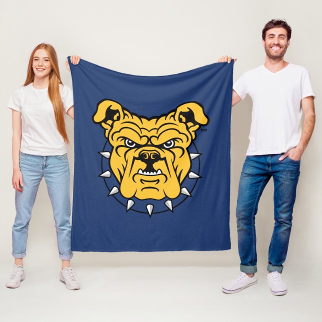 NCA&T State University | Bulldog Face Fleece Blanket (In Situ)