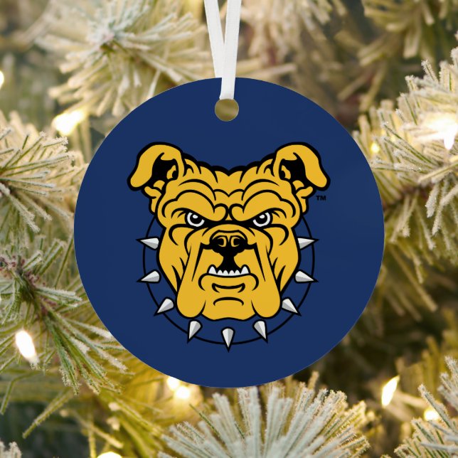NCA&T State University | Bulldog Face Metal Tree Decoration (Insitu)