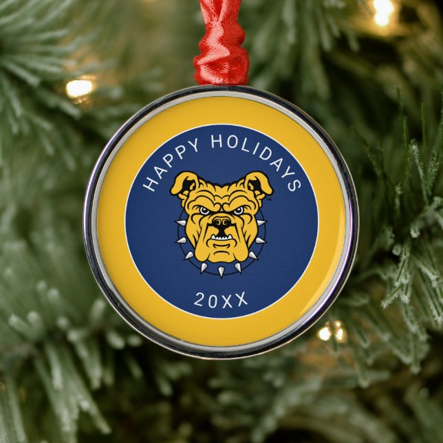 NCA&T State University | Bulldog Face Metal Tree Decoration (Tree)