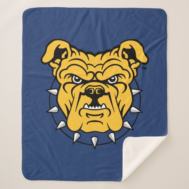 NCA&T State University | Bulldog Face Sherpa Blanket (Front)