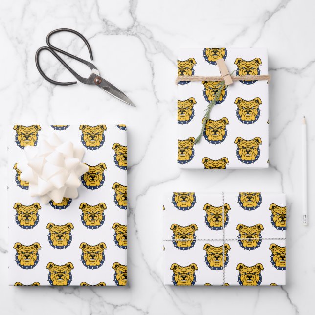 NCA&T State University | Bulldog Face Wrapping Paper Sheet (Front)