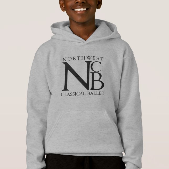 NCB Custom Youth Grey Hoodie (Front)