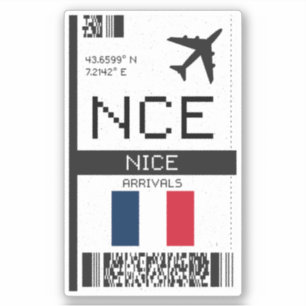NCE Nice, France Boarding Pass - Airport Travel