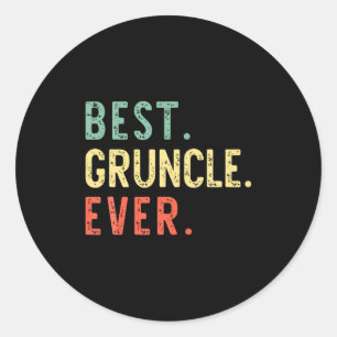 Ncle Ever Funny Great Uncle Vintage Father _1 Classic Round Sticker