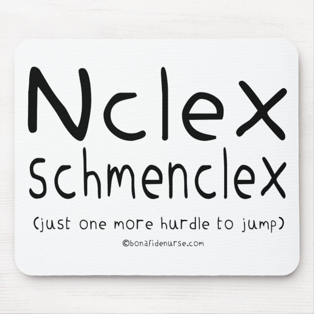 NCLEX Schmenclex Nursing Exam Mouse Mat (Front)