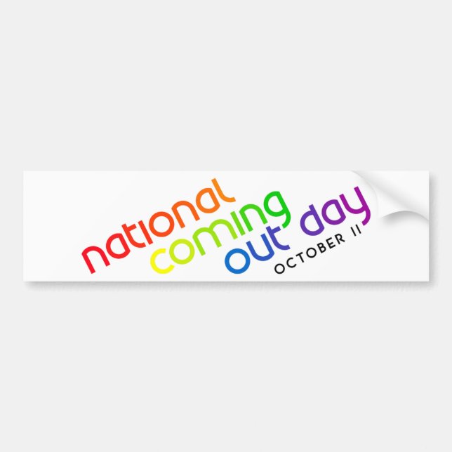 NCOD Inclined White Bumper Sticker (Front)