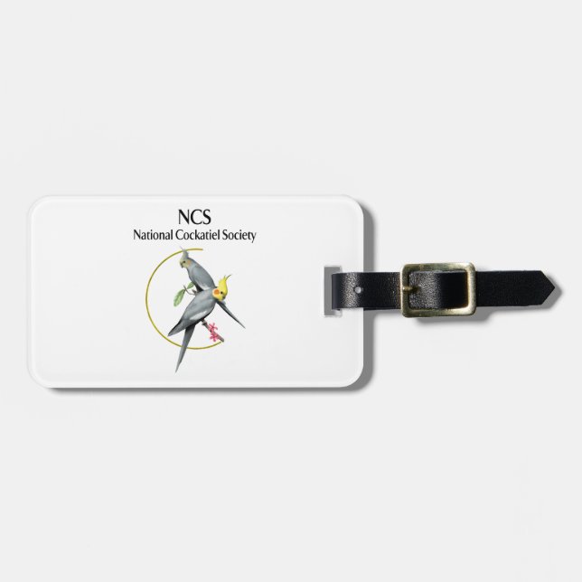 NCS Luggage Tag w/Leather Strap (Front Horizontal)