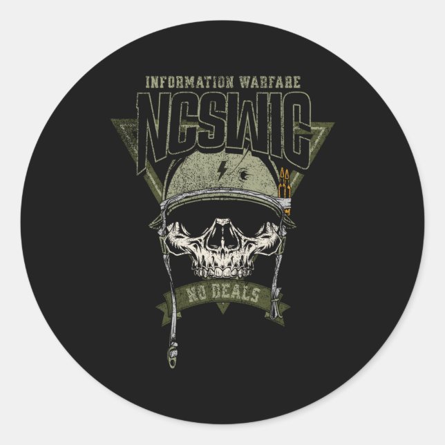 Ncswic Information Warfare Classic Round Sticker (Front)