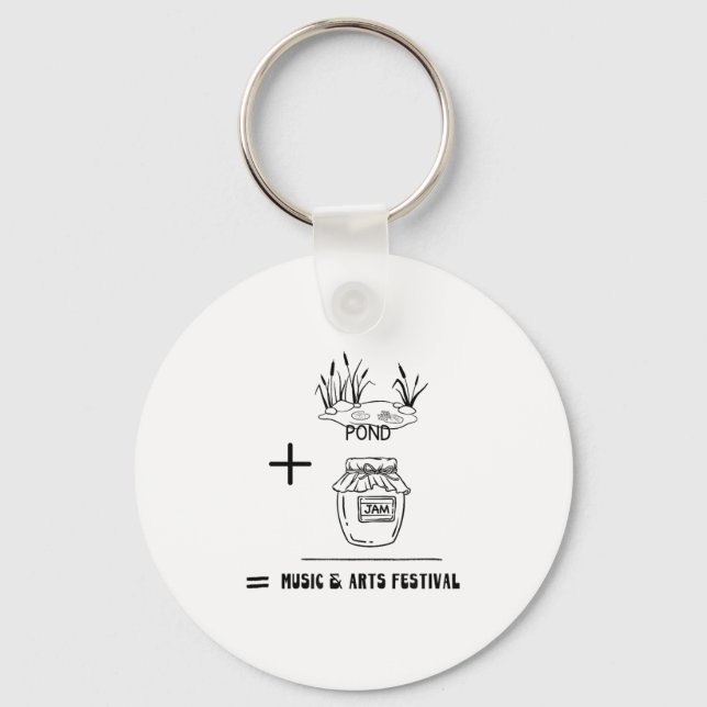 Nd Jam Rad City Michigan Michigander Music Arts Fe Key Ring (Front)