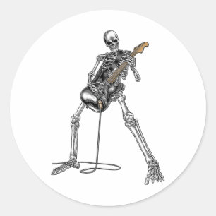 Nd Rock And Roll Guitar S For Men Nd Tee Classic Round Sticker