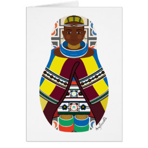 Ndebele, South African Matryoshka Card