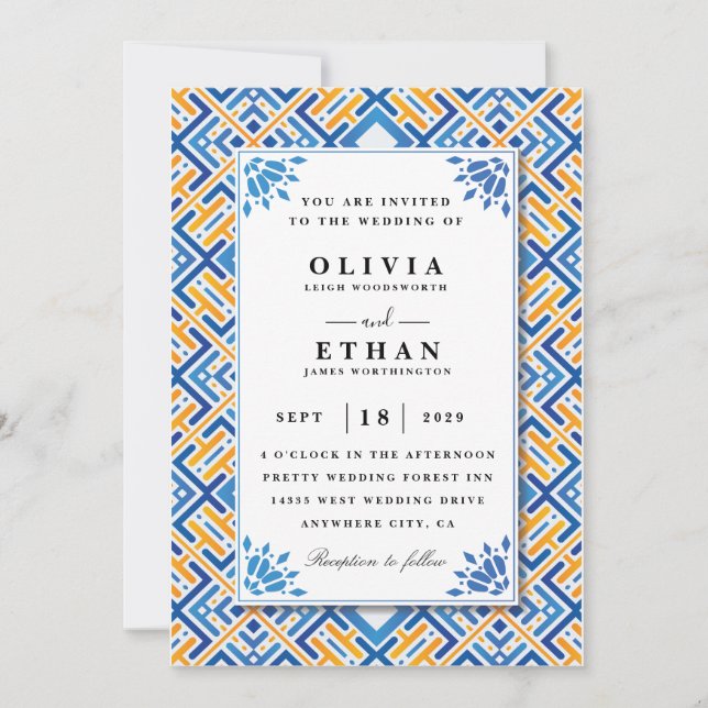 Ndebele traditional wedding invitations (Front)