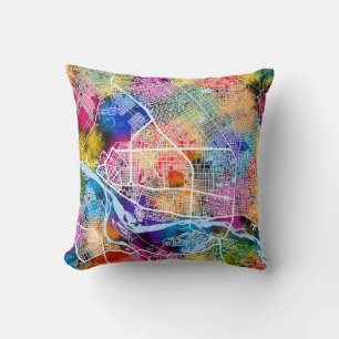N'Djamena Chad City Map Cushion