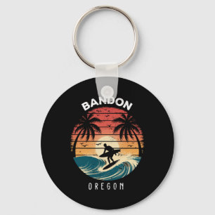 Ndon Oregon Surfboard Waves Beach Key Ring