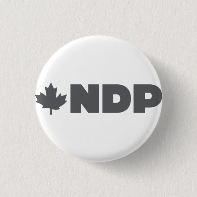 NDP Alternative Logo 3 Cm Round Badge (Front)
