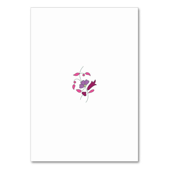 Ndrrmc Style, Soft Purple, Jazzberry Jam Table Number (Front)