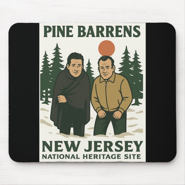 Ne Barrens New Jersey Graphic Design  Mouse Mat (Front)