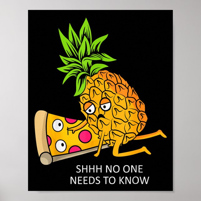 Ne Belongs On Zza Lover Funny Food Pun  Poster (Front)