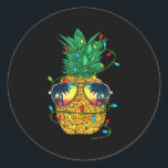 Ne Christmas In July Trocal Christmas Hawaiian  Classic Round Sticker<br><div class="desc">Ne Christmas In July Trocal Christmas Hawaiian</div>