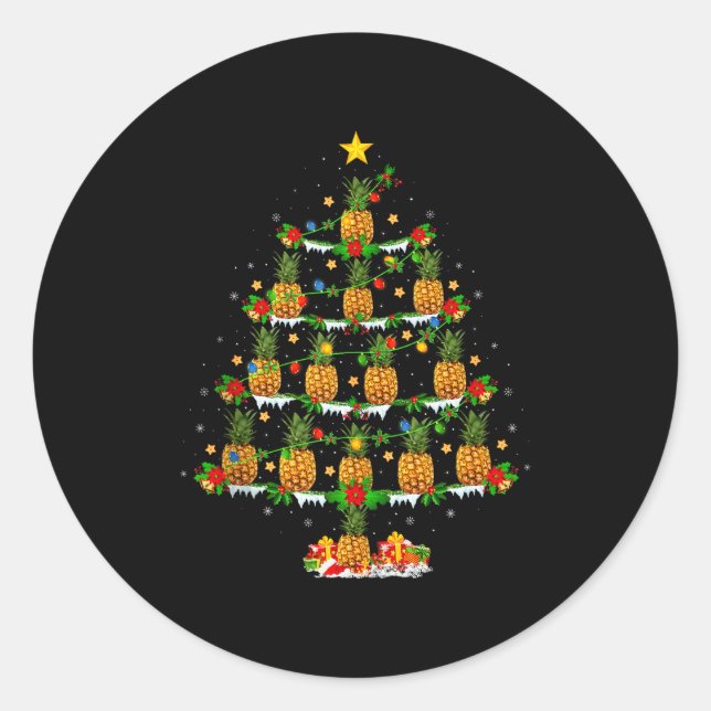 Ne Christmas Tree Lights Funny Ne Xmas Tank Top  Classic Round Sticker (Front)