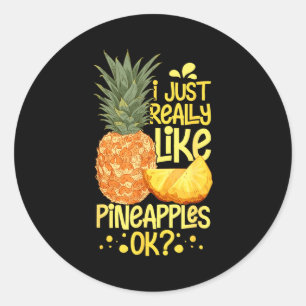 Ne Fruit Plant Juice Funny Hawaiian Quotes Classic Round Sticker