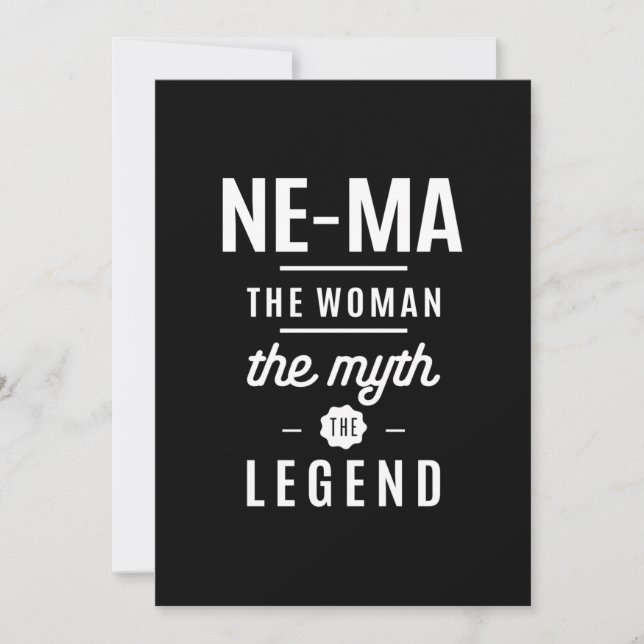 Ne-Ma The Woman The Myth The Legend Invitation (Front)