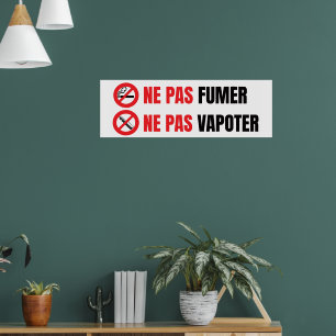 Ne pas fumer, ne pas vapoter  poster