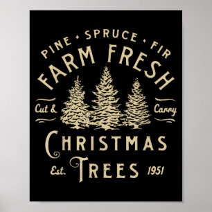 Ne Spruce Fir Farm Fresh Cut & Carry Christmas Poster