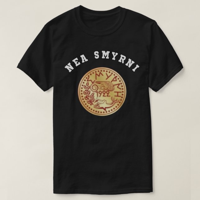 Nea Smyrni Coat of Arms Flag National pride Gift T-Shirt (Design Front)