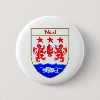 Neal Coat of Arms/Family Crest 6 Cm Round Badge