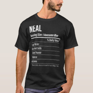 Neal Serving Size Nutrition Label Calories T-Shirt