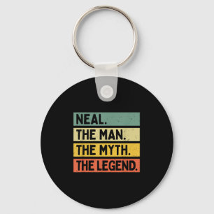 Neal The Man The Myth The Legend Funny Personalise Key Ring