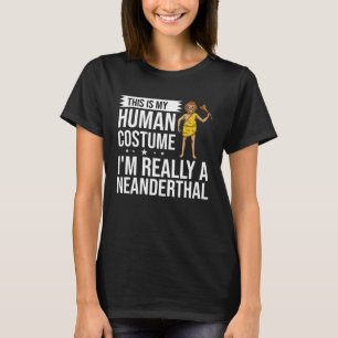 Neanderthal Caveman  Dna Woman Skull  1 T-Shirt