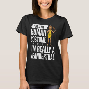 Neanderthal Caveman  Dna Woman Skull T-Shirt