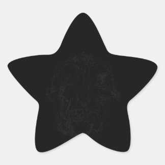 Neanderthal Skull Anthropologist Gift Star Sticker