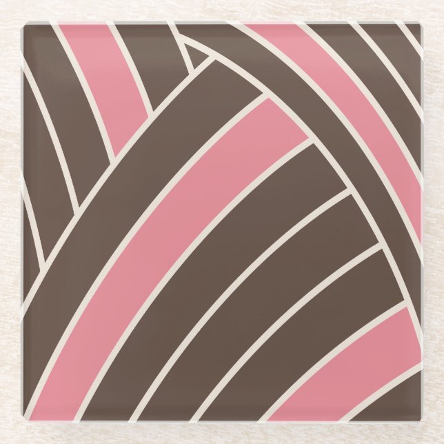 Neapolitan Abstract Glass Coaster (Front)