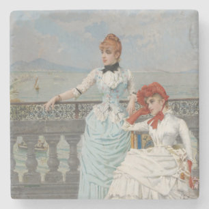 Neapolitan Beauties (Elegant Italian Young Women) Stone Coaster
