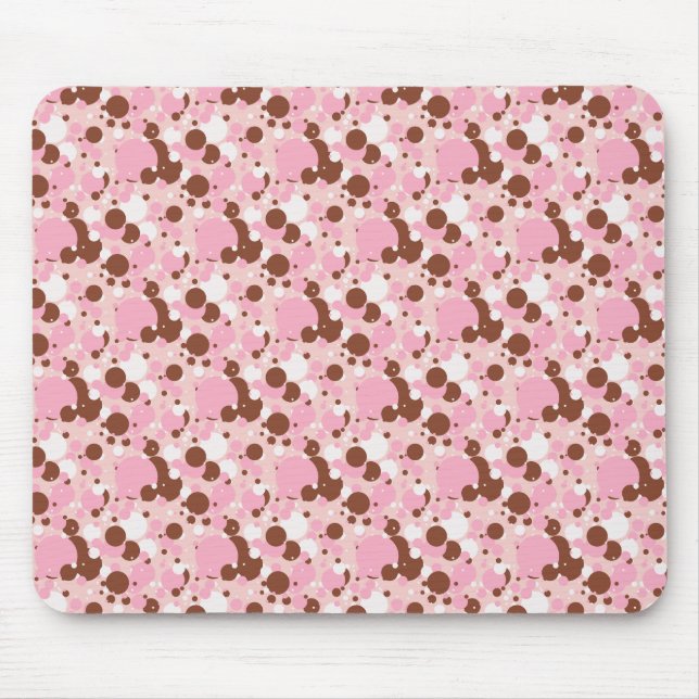 Neapolitan Dots 01-Lt Pink-Mousepad Mouse Mat (Front)