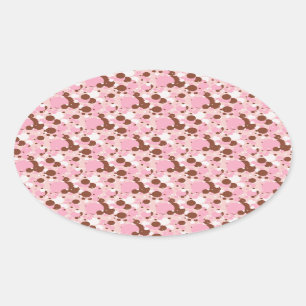Neapolitan Dots 01-Lt Pink-OVAL STICKERS