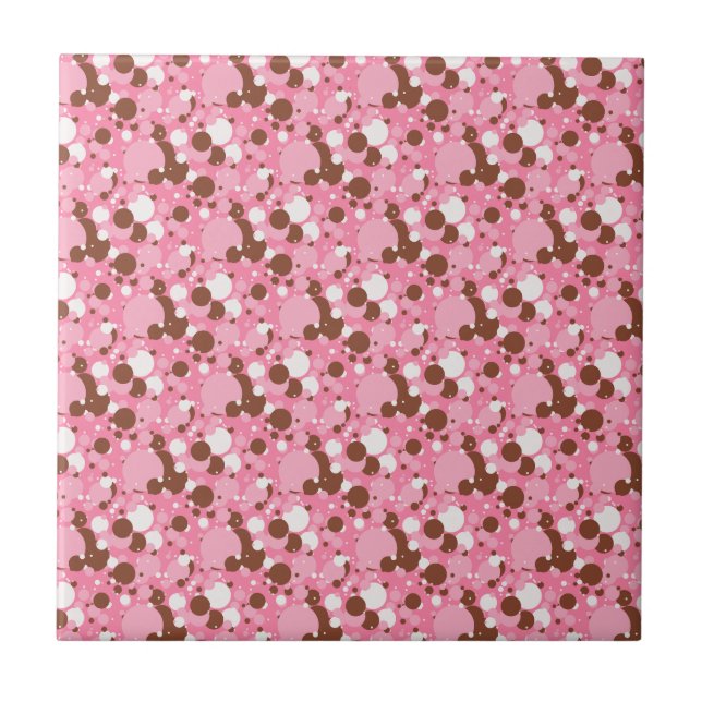 Neapolitan Dots 02 Pink Dark-CERAMIC TILE (Front)