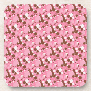 Neapolitan Dots 02 Pink Dark-COASTER SET Coaster