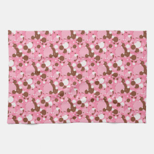 Neapolitan Dots 02 Pink Dark-KITCHEN TOWEL