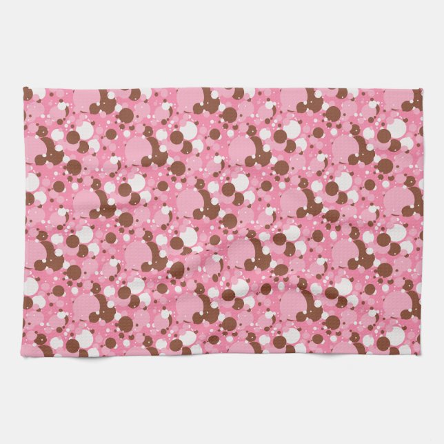 Neapolitan Dots 02 Pink Dark-KITCHEN TOWEL (Horizontal)