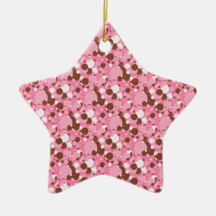 Neapolitan Dots 02 Pink Dark-STAR ORNAMENT