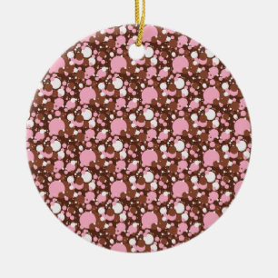 Neapolitan Dots 03 Brown M-ROUND ORNAMENT