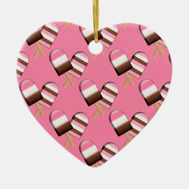 Neapolitan Ice Cream Bars 01-HEART ORNAMENT (Front)
