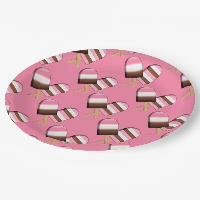 Neapolitan Ice Cream Bars 01-PAPER PARTY PLATES (Angled)