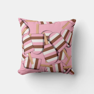 Neapolitan Ice Cream Bars 04-Sq Throw Pillow