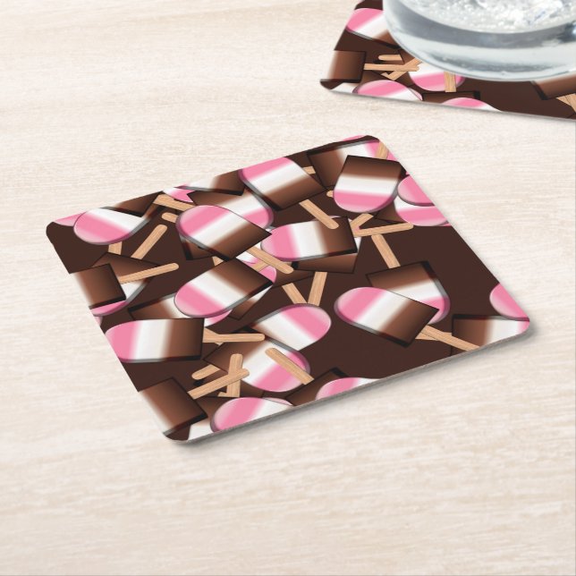 Neapolitan Ice Cream Bars 2-Disposable Coasters (Angled)